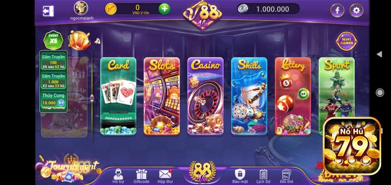 Giao diện chơi game trực tuyến tại 88Vin