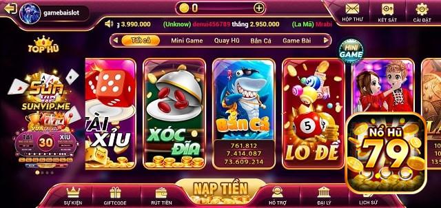 Giới thiệu sơ lược về cổng game SunVip