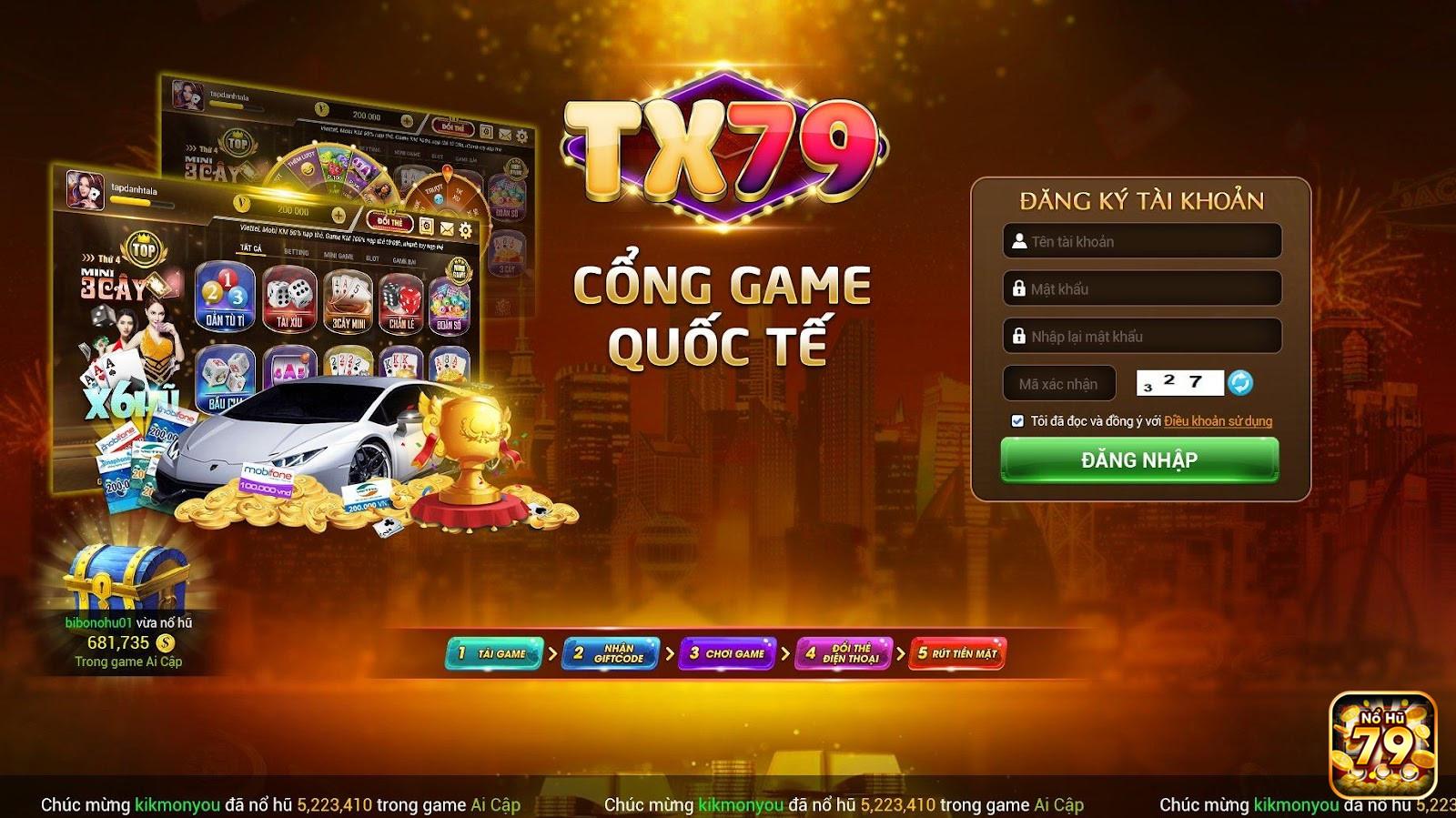 Giới thiệu tổng quan về cổng game TX79